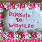 Tort z napisem - Dziękuję za wszystko.
