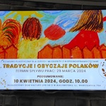 Plakat informujący o przebiegu konkursu plastycznego.