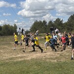 Uczestnicy w trakcie biegu