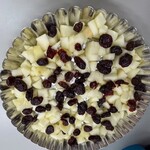 Przygotowana porcja jabłek z żurawiną