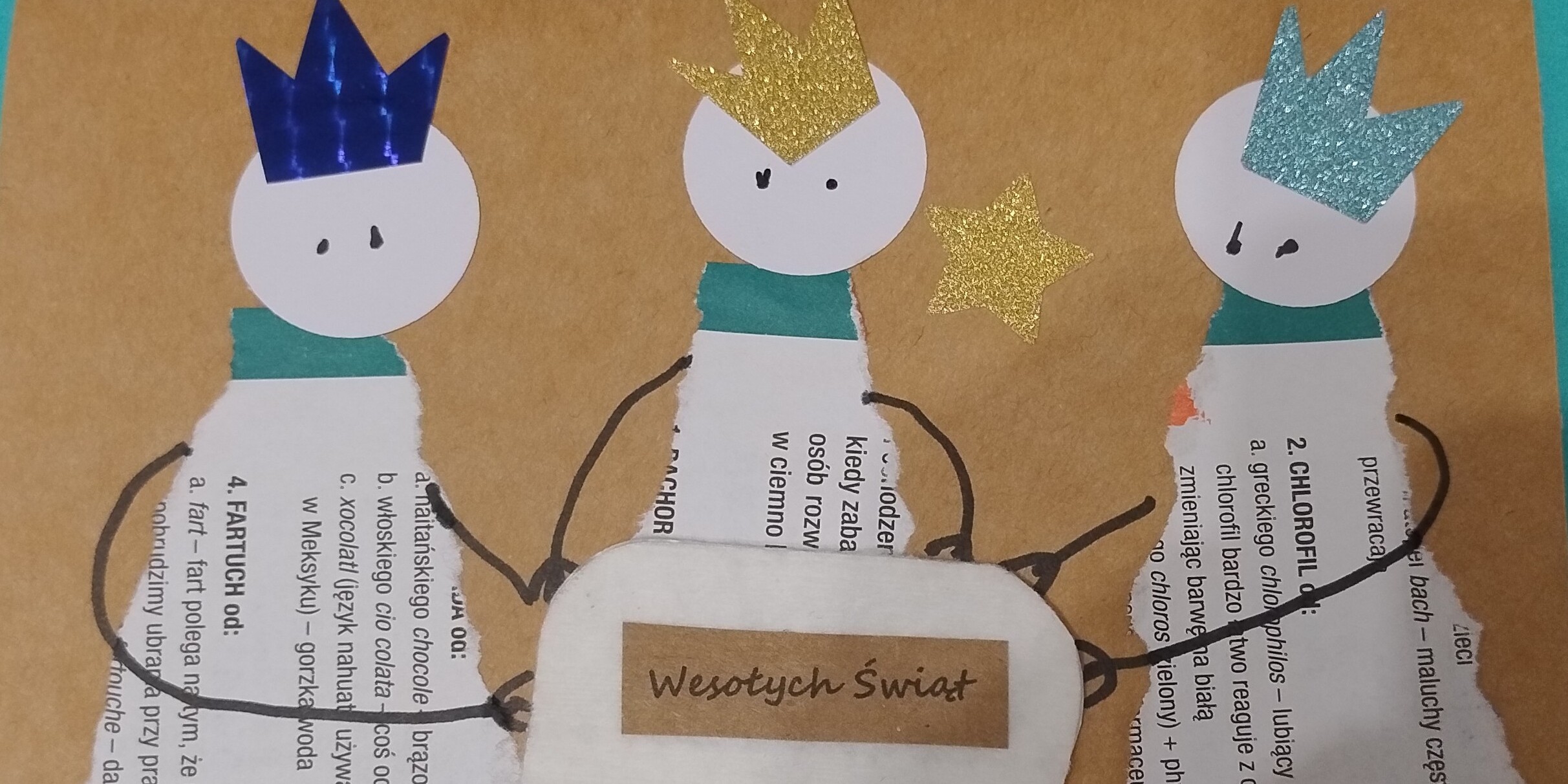 Kartki ręcznie wykonane przez uczniów