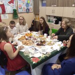Społeczność klasy Ve w trakcie wigilii klasowej
