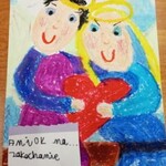 Praca plastyczna przedstawiająca anioła