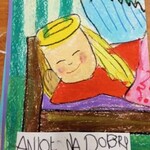 Praca plastyczna przedstawiająca anioła