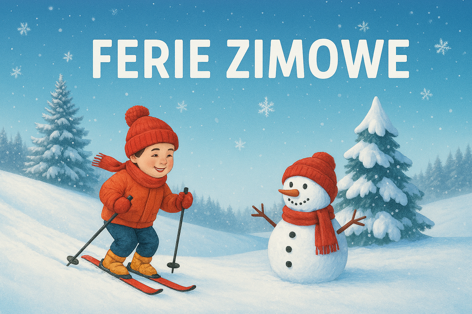 Plakat - Ferie zimowe