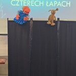 Pacynki podczas przedstawienia.