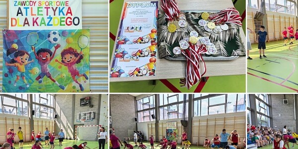 Kolaż zdjęć z imprezy sportowej