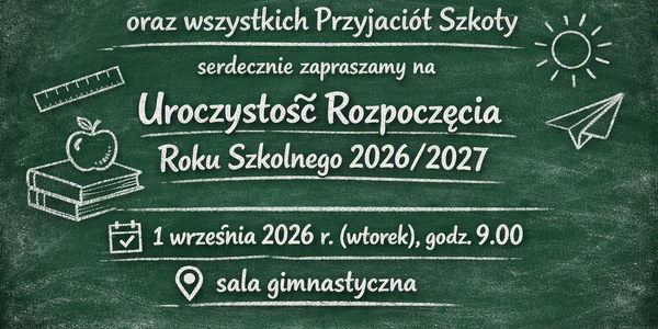 plakat - rozpoczęcie nowego roku szkolnego