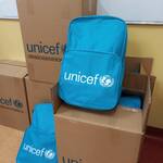 Plecak z UNICEF-u.