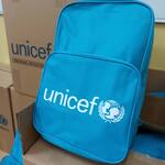 Plecak z UNICEF-u.